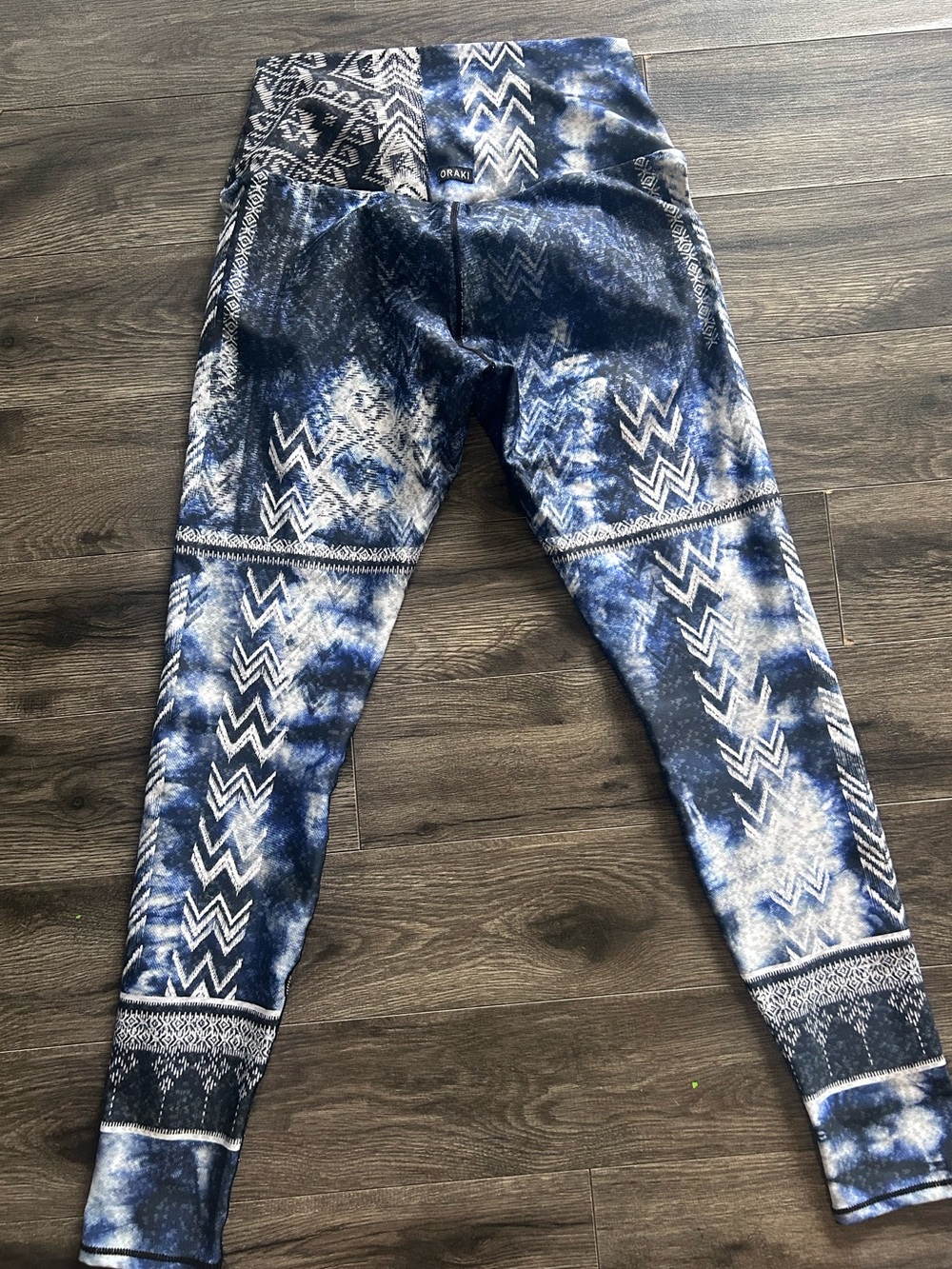Legging ORAKI bleu à motifs bohèmes 💙 – Taille S